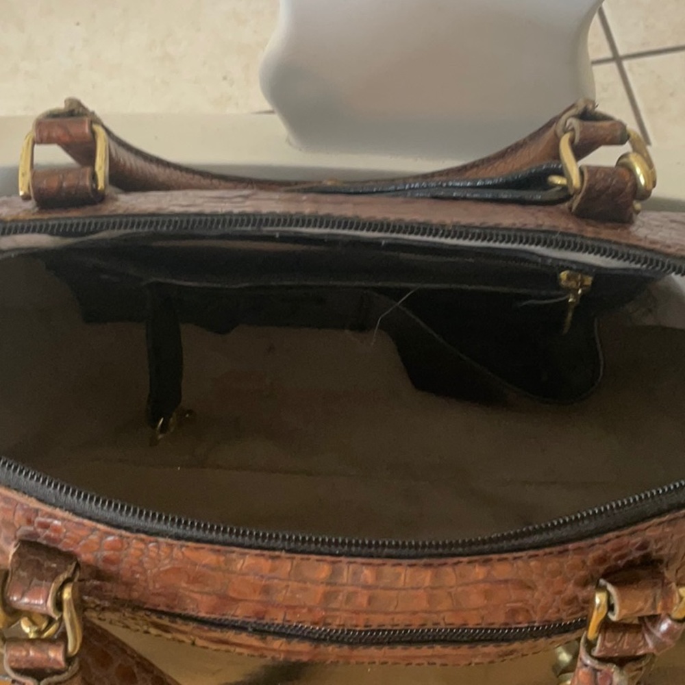 Brahmin  Vintage Black and Brown Handbag - Picture 4 of 8